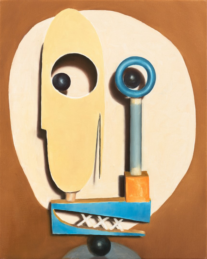 Face Sculpture 3 (2022), 40 x 32 cm, oil on linen (private collection)